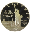 USA 1 dolar, 1986, Ellis Island, stan 1-, certyfikat