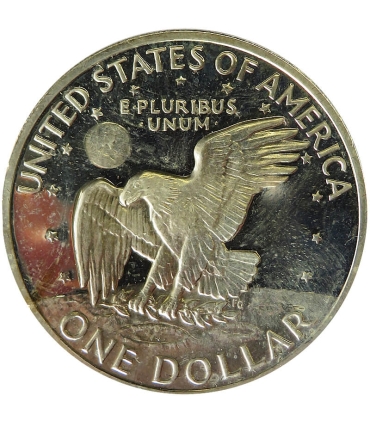 USA 1 dolar, 1971 S, Srebrny dolar Eisenhowera, stan 1-/2+, certyfikat