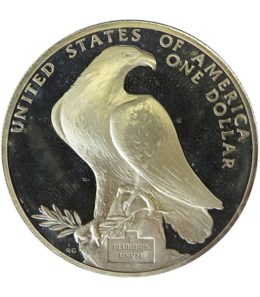 Dolar Liberty Igrzyska w Los Angeles 1984, stan 1-, certyfikat