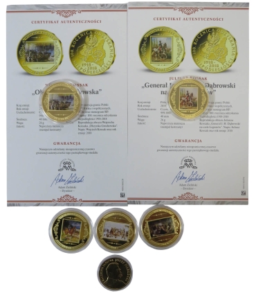 Zestaw 6 medali w etui z kolekcji 100 lat polskiej niepodległości