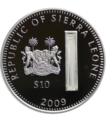 10 DOLARÓW - 2009 - SANKTUARIUM FATIMSKIE - SIERRA LEONE, srebro