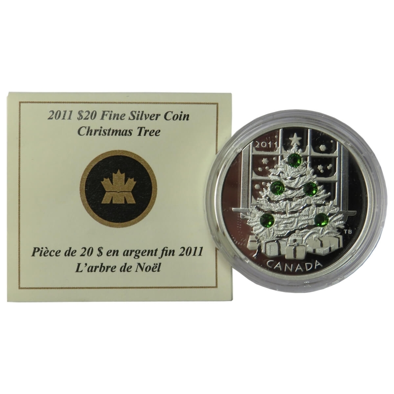 20 dolarów Kanada 2011, Christmas Tree, srebro + kryształy