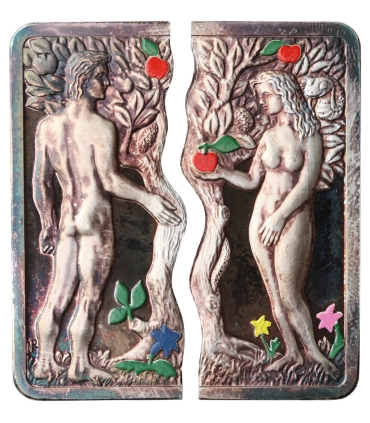 Numizmat Adam i Ewa w Raju, srebro Ag 99,9, 2 uncje