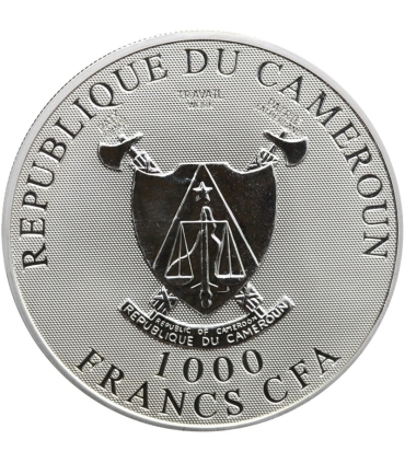 Kamerun 1000 franków, 2010 Anioł miłości / Amour Toujours, srebro, etui, certyfikat