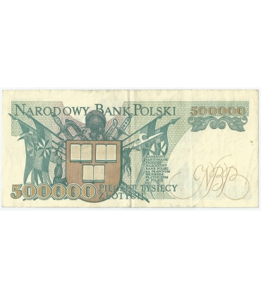 500000 zł Henryk Sienkiewicz 1990, seria F, stan 3