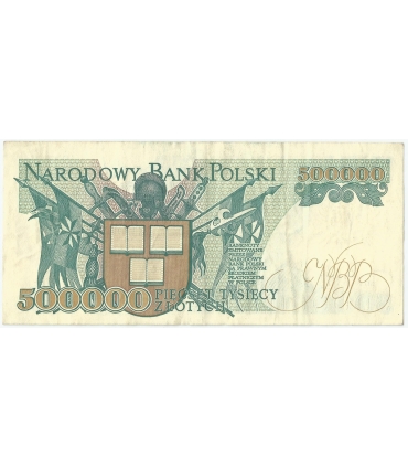500000 zł Henryk Sienkiewicz 1990, seria G, stan 3/3+