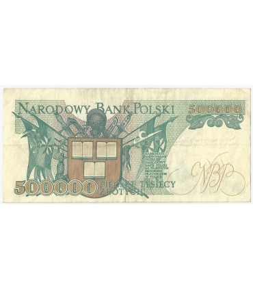 500000 zł Henryk Sienkiewicz 1990, seria G, stan 3/3+