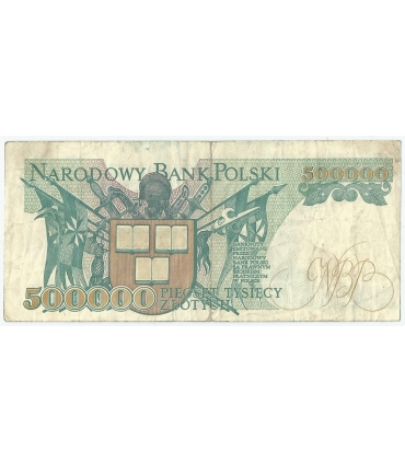 500000 zł Henryk Sienkiewicz 1990, seria E, stan 3-