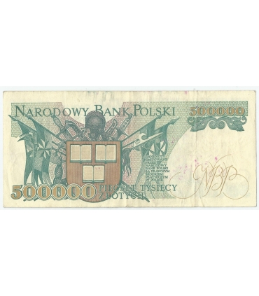 500000 zł Henryk Sienkiewicz 1990, seria E, stan 3+