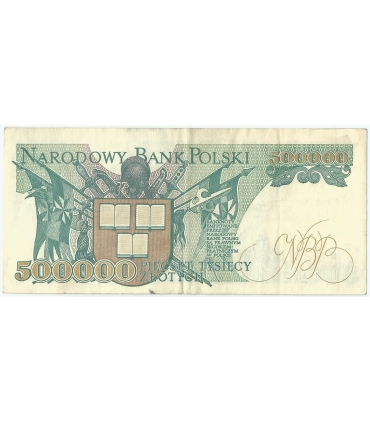 500000 zł Henryk Sienkiewicz 1990, seria D, stan 3+