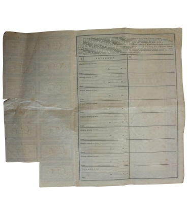 Obligacja na 50 zł 6% Pożyczki Narodowej, 2 stycznia 1934 w tym 13 kuponów