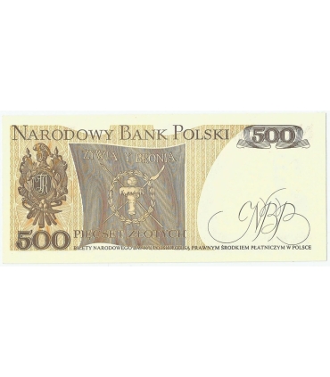 500 zł, Tadeusz Kościuszko, 1982 z nadrukiem P.T.N Józef Ostaszewski