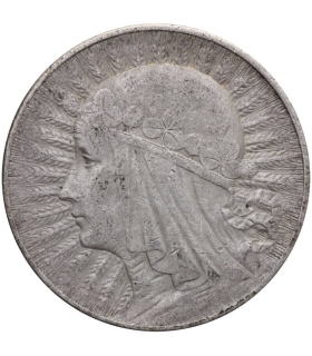 5 złotych głowa kobiety 1933, stan 3/3+, ładna