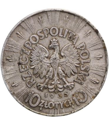 10 zł Józef Piłsudski 1935, stan 3