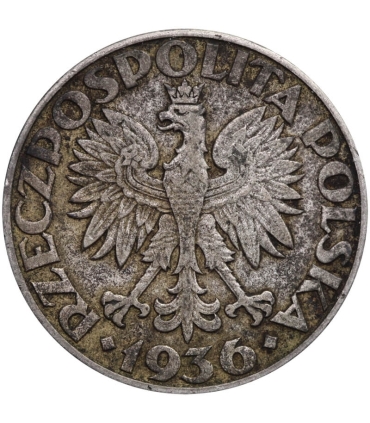 5 zł Żaglowiec 1936, stan 3