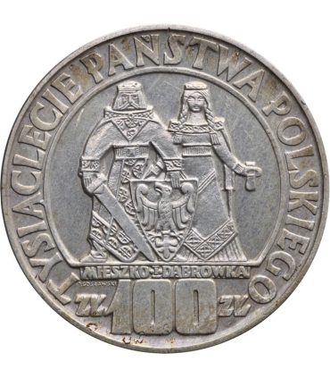 100 zł Mieszko i Dąbrówka 1966, stan 1-