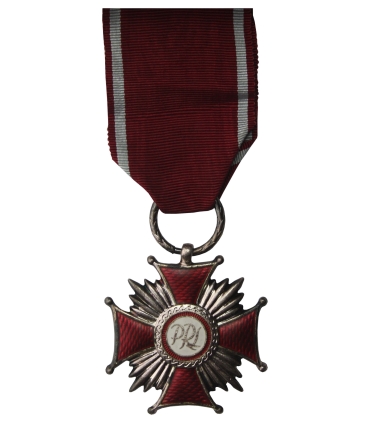 Srebrny krzyż zasługi PRL + legitymacja + pudełko