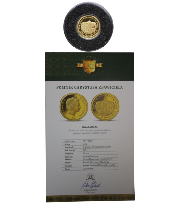 Zestaw 5 złotych monet 5$ z serii Cuda Świata, Au585