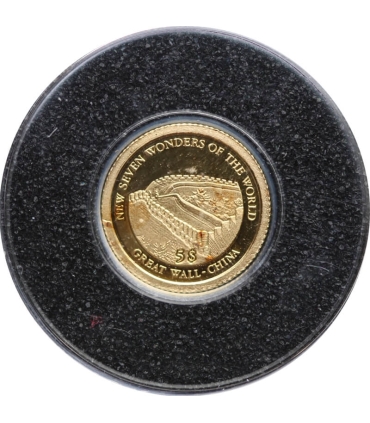 Zestaw 5 złotych monet 5$ z serii Cuda Świata, Au585