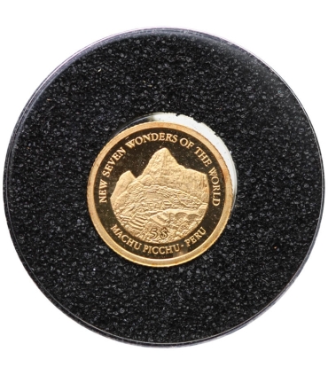 Zestaw 5 złotych monet 5$ z serii Cuda Świata, Au585