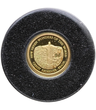 Zestaw 5 złotych monet 5$ z serii Cuda Świata, Au585