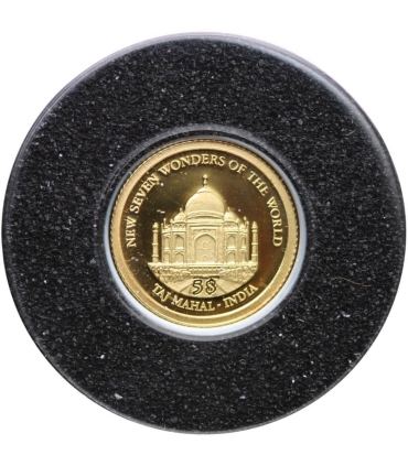 Zestaw 5 złotych monet 5$ z serii Cuda Świata, Au585