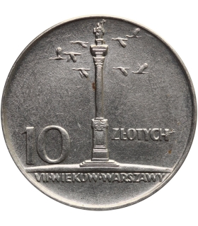 10 złotych Mała kolumna, 1966, stan 1-/2+