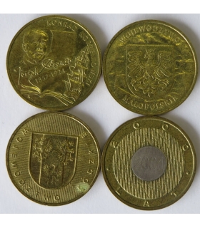 Lot: 4 x 2 zł GN, każda inna