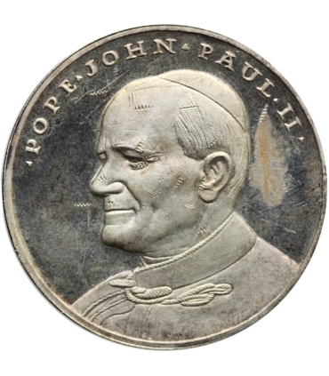 Medal Matka Boska Częstochowska Jan Paweł 2 / Solidarity Mint, Srebro  1 Oz 999