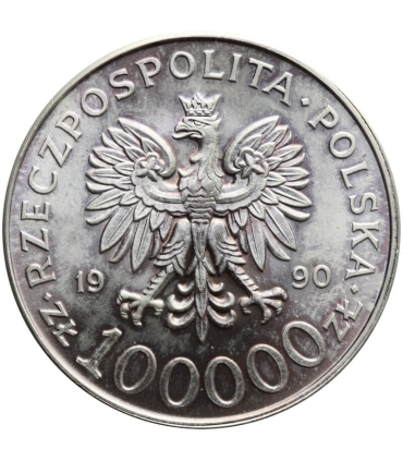 100000zł Solidarność 1990 TYP A, stan 2+