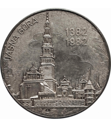 Medal Jan Paweł II Jasna Góra 1382-1982, 48.6g, srebro Ag 925