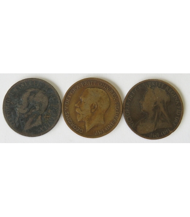 Lot: Wielka Brytania, 3 x 1 pens