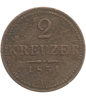 Austria 2 Krajcary 1851 A st. 3-