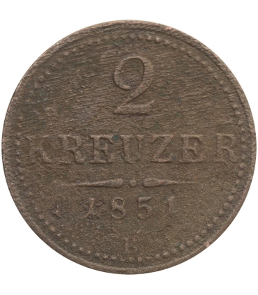 Austria 2 Krajcary 1851 A st. 3-