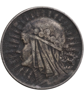 5 złotych głowa kobiety 1934, stan 3-