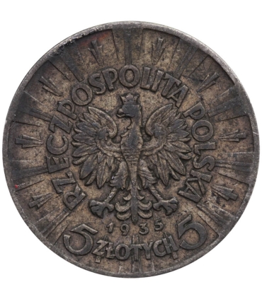 5 złotych Piłsudski 1935, stan 3-