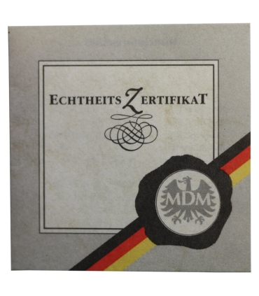 Niemcy 10 marek, 1991 200 rocznica - Brama Brandenburska, certyfikat
