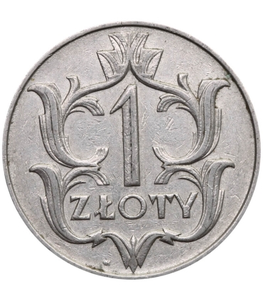 1 złoty, rok 1929, moneta starannie wyselekcjonowana