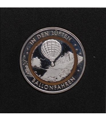 Medal pamiątkowy 10 Xeros, Niemcy, 2019, Lot balonem srebro Ag333