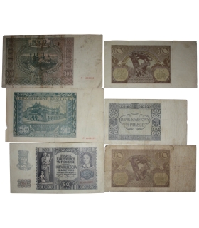 Lot 26 szt. Generalna Gubernia: 10 szt. x 100 zł 1941 + 16 szt. x 50 zł 1941