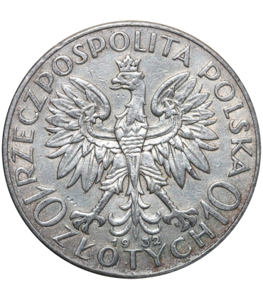 10 złotych Głowa kobiety 1932, stan 3+