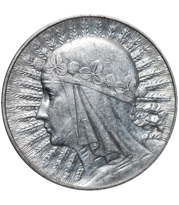 10 złotych Głowa kobiety 1933, stan 2
