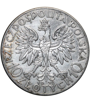 10 złotych Głowa kobiety 1932, stan 3+