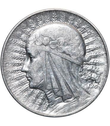 5 złotych głowa kobiety 1934, stan 2-/3+