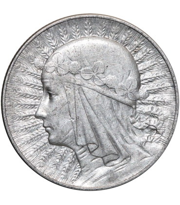 5 złotych głowa kobiety 1933, stan 2-/3+