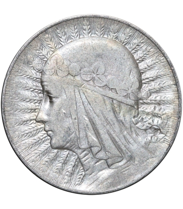 5 złotych głowa kobiety 1933, stan 2-/3+