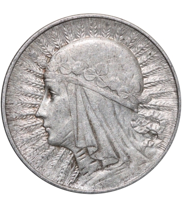 5 złotych głowa kobiety 1933, stan 2-