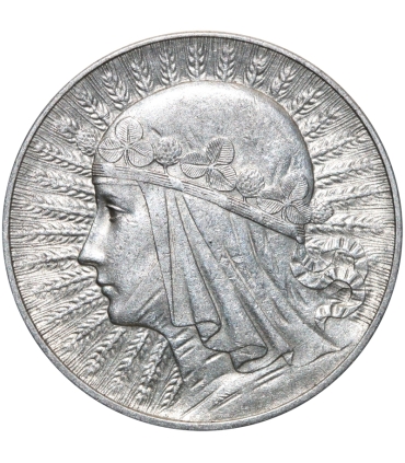 5 złotych głowa kobiety 1932, stan 2+