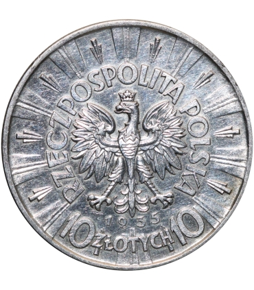 10 złotych Józef Piłsudski 1935, stan 2-