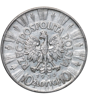 10 złotych Józef Piłsudski 1936, stan 3